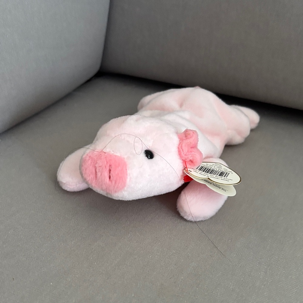 Ty Pink Plush Pig Stuffed Animal
